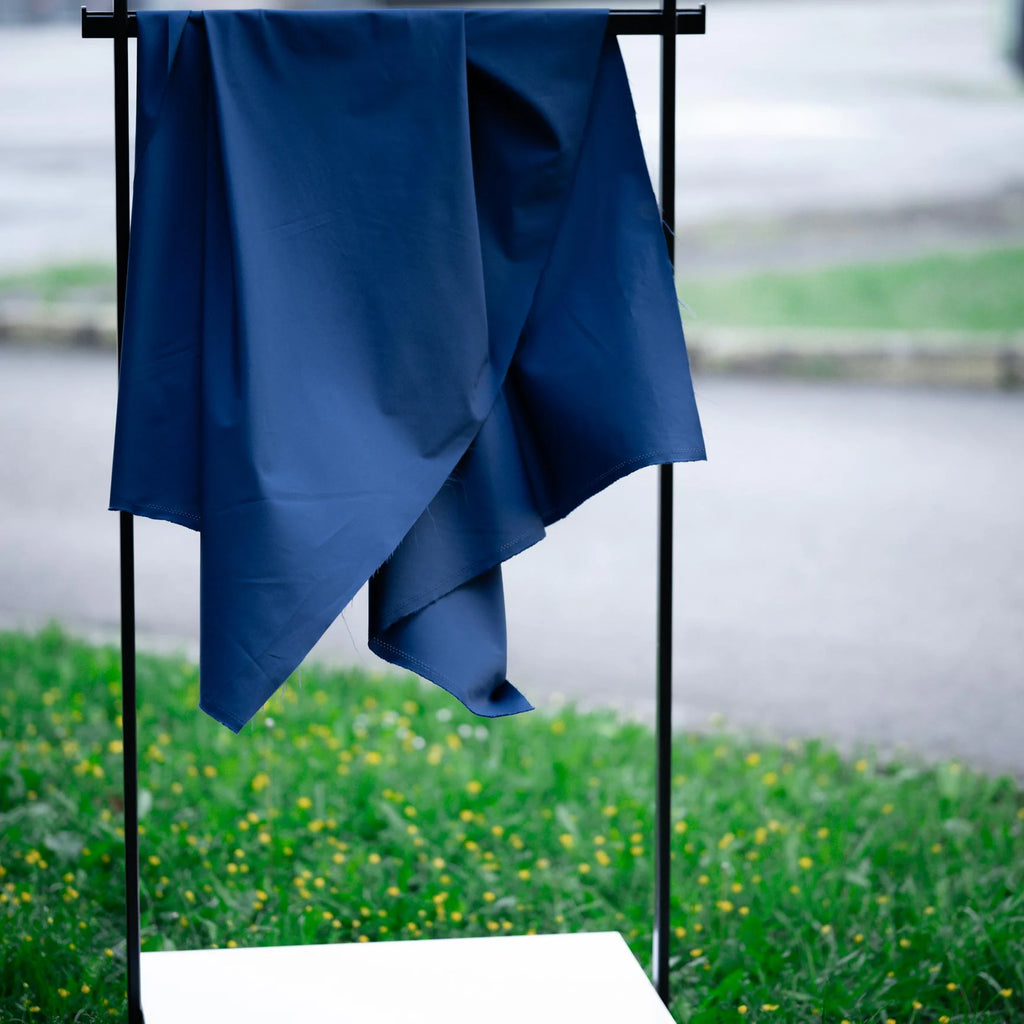 Japanese Technical Nylon Ripstop | 51gsm Lightweight DWR Windshell Fabric - navy