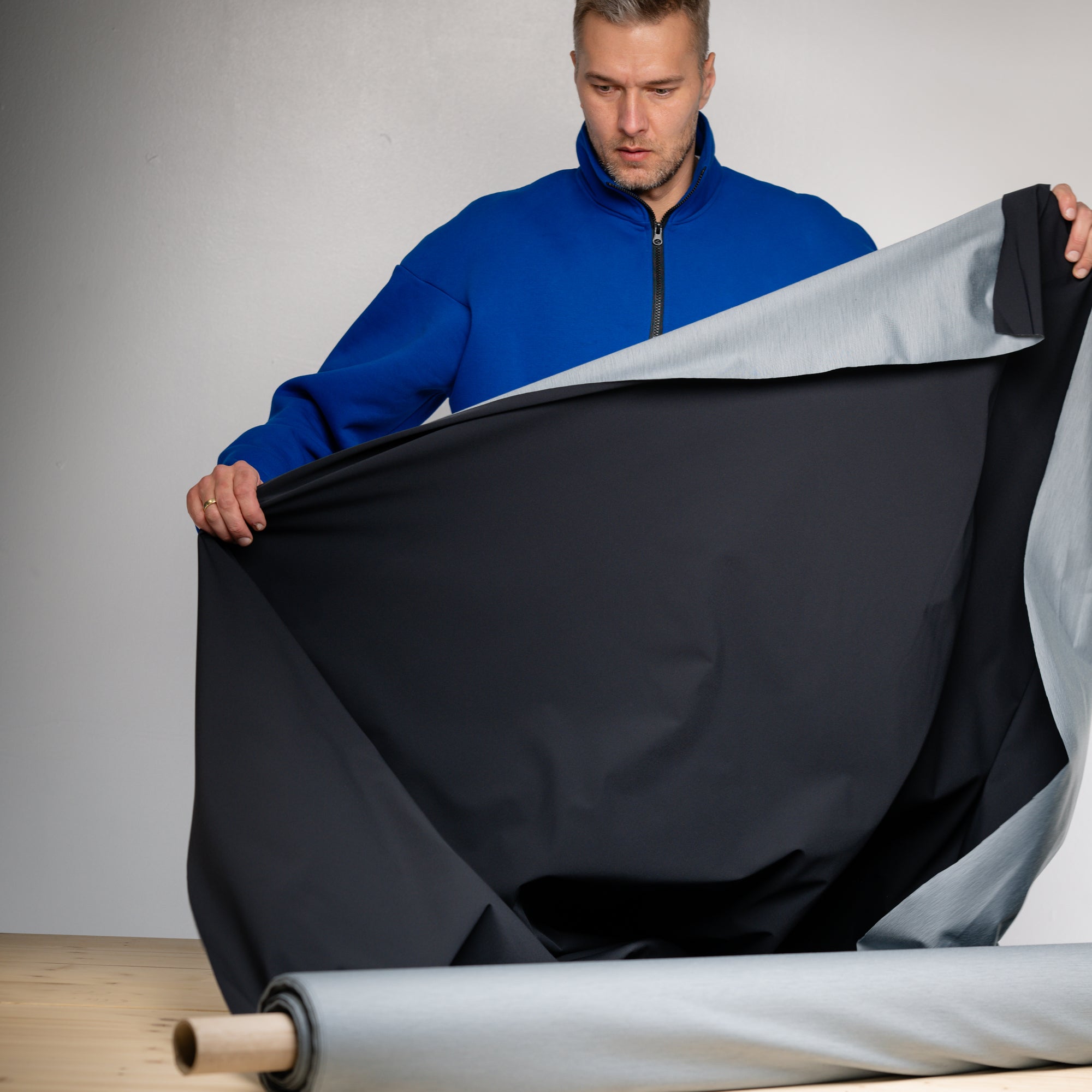 Schoeller Switzerland | naturetec Wool Softshell Fabric - Black