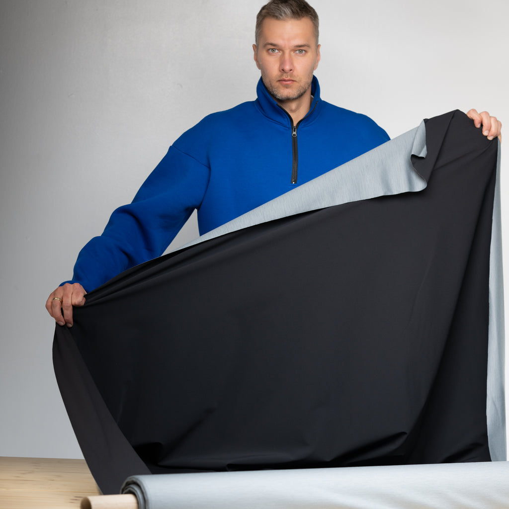 Schoeller Switzerland | naturetec Wool Softshell Fabric - Black