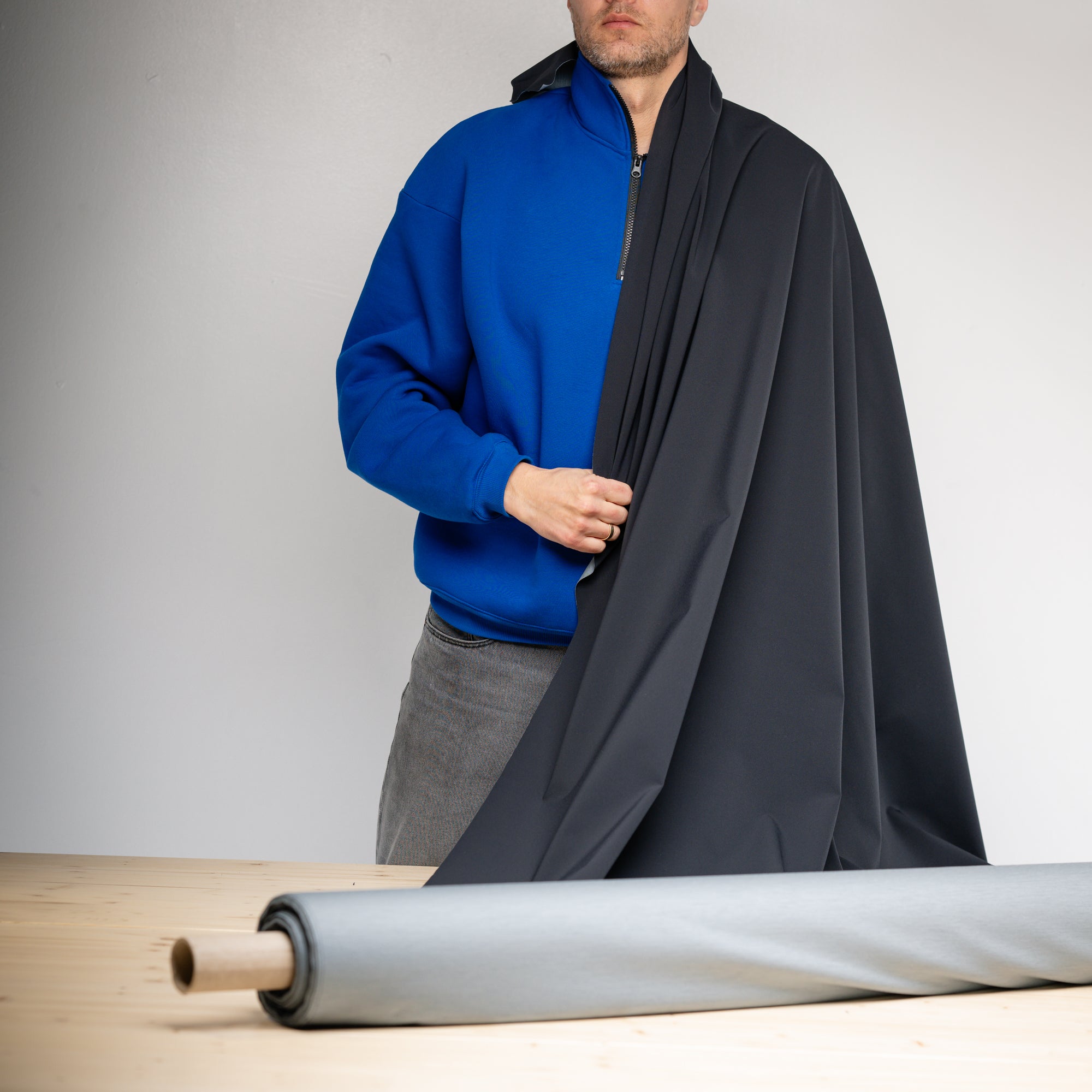 Schoeller Switzerland | naturetec Wool Softshell Fabric - Black